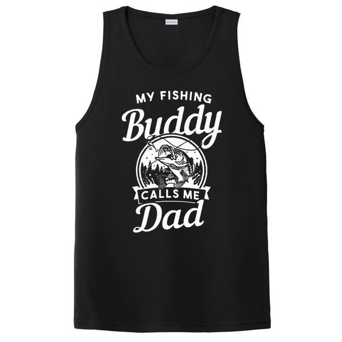 Fathers Day My Fishing Buddies Call Me Dad Wife Daughter PosiCharge Competitor Tank