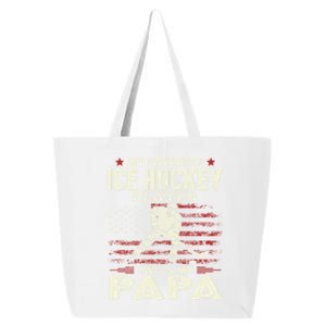 Fathers Day My Favorite Ice Hockey Player Calls Me Papa Flag Gift 25L Jumbo Tote