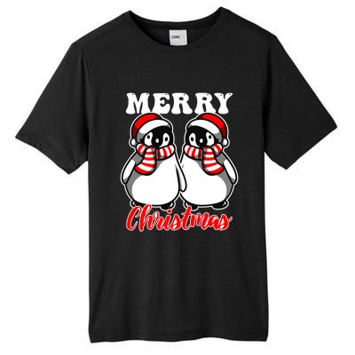 Festive Delight Merry Christmas Penguins Gift Tall Fusion ChromaSoft Performance T-Shirt