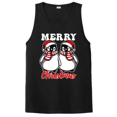 Festive Delight Merry Christmas Penguins Gift PosiCharge Competitor Tank