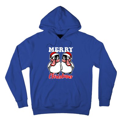 Festive Delight Merry Christmas Penguins Gift Hoodie