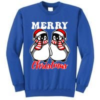 Festive Delight Merry Christmas Penguins Gift Tall Sweatshirt