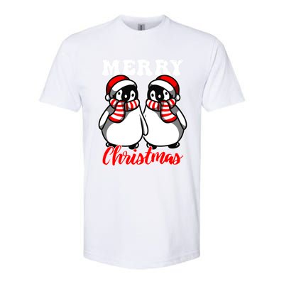 Festive Delight Merry Christmas Penguins Gift Softstyle CVC T-Shirt