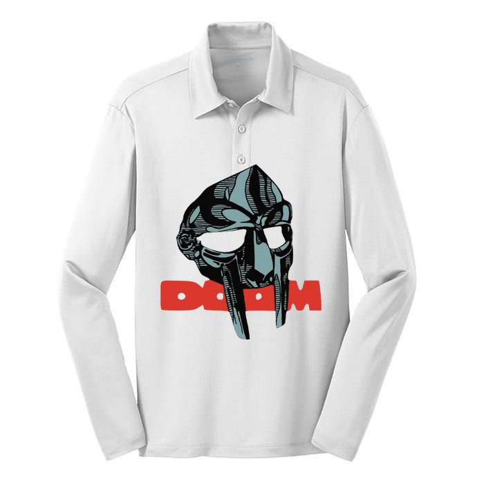 Funny Doom Mask All Caps Madvillain Mf Silk Touch Performance Long Sleeve Polo