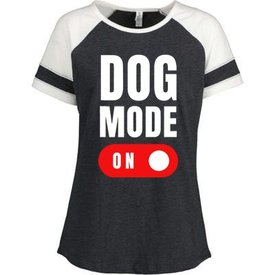 Funny Dog Mode ON Tee Cute Dogs Gift Dog Mode ON Enza Ladies Jersey Colorblock Tee