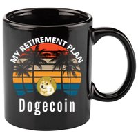 Funny Dogecoin My Retirement Plan Cryptocurrency Bitcoin BTC 11oz C Handle Ceramic Mug