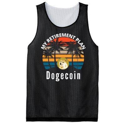 Funny Dogecoin My Retirement Plan Cryptocurrency Bitcoin BTC Mesh Reversible Basketball Jersey Tank