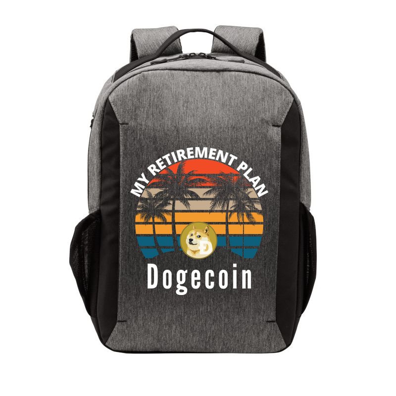 Funny Dogecoin My Retirement Plan Cryptocurrency Bitcoin BTC Vector Backpack