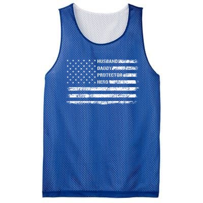 FatherS Day Meaningful Gift I Husband Daddy Protector Hero Funny Gift Mesh Reversible Basketball Jersey Tank