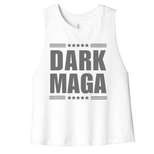 Funny Dark Maga 2024 Maga New! Dark Maga Gift Women's Racerback Cropped Tank