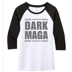 Funny Dark Maga 2024 Maga New! Dark Maga Gift Women's Tri-Blend 3/4-Sleeve Raglan Shirt