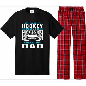 Father's Day My Favorite Hockey Player Call Me Dad Gift Pajama Set