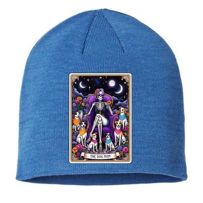 Funny Dog Mom Retro Flowers The Tarot Card MotherS Day Funny Gift Sustainable Beanie