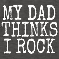 Funny Daughter My Dad Thinks I Rock Gift Vector Backpack