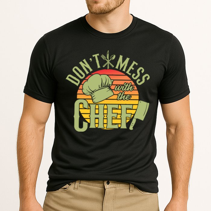 Funny Dont Mess With The Chef Retro Food Lover Cooking Gift Cooling Performance Crew T-Shirt