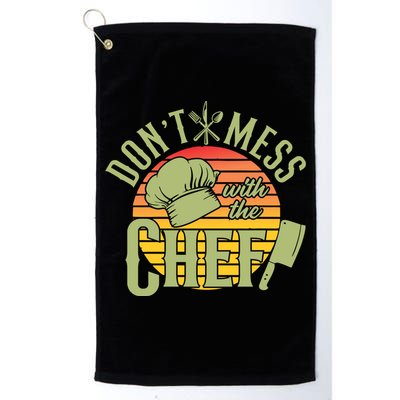 Funny Dont Mess With The Chef Retro Food Lover Cooking Gift Golf Towel