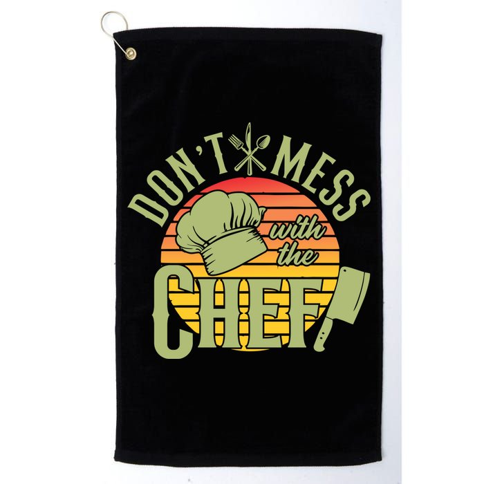 Funny Dont Mess With The Chef Retro Food Lover Cooking Gift Golf Towel