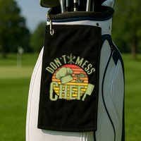 Funny Dont Mess With The Chef Retro Food Lover Cooking Gift Golf Towel