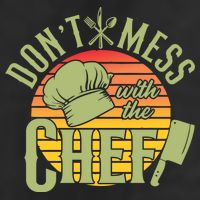 Funny Dont Mess With The Chef Retro Food Lover Cooking Gift Golf Towel