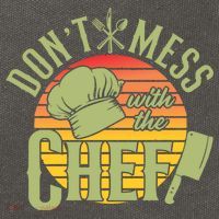 Funny Dont Mess With The Chef Retro Food Lover Cooking Gift Cotton Canvas Backpack