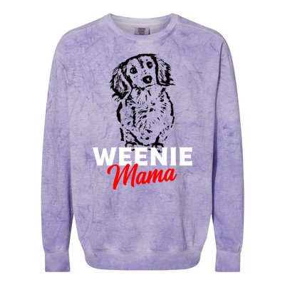 Funny Dachshund Mama Lover Weiner Dog Gift Colorblast Crewneck Sweatshirt