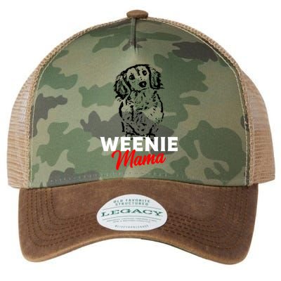 Funny Dachshund Mama Lover Weiner Dog Gift Legacy Tie Dye Trucker Hat