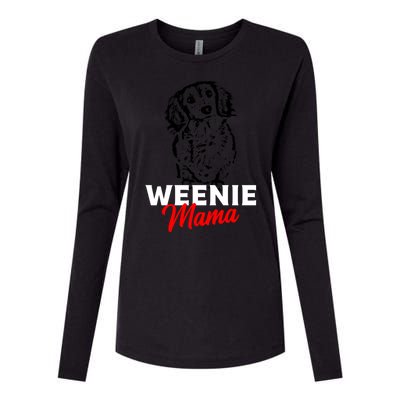 Funny Dachshund Mama Lover Weiner Dog Gift Womens Cotton Relaxed Long Sleeve T-Shirt