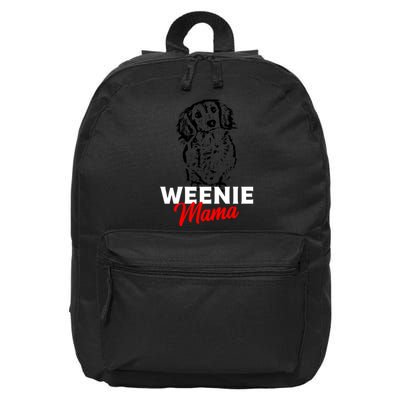 Funny Dachshund Mama Lover Weiner Dog Gift 16 in Basic Backpack