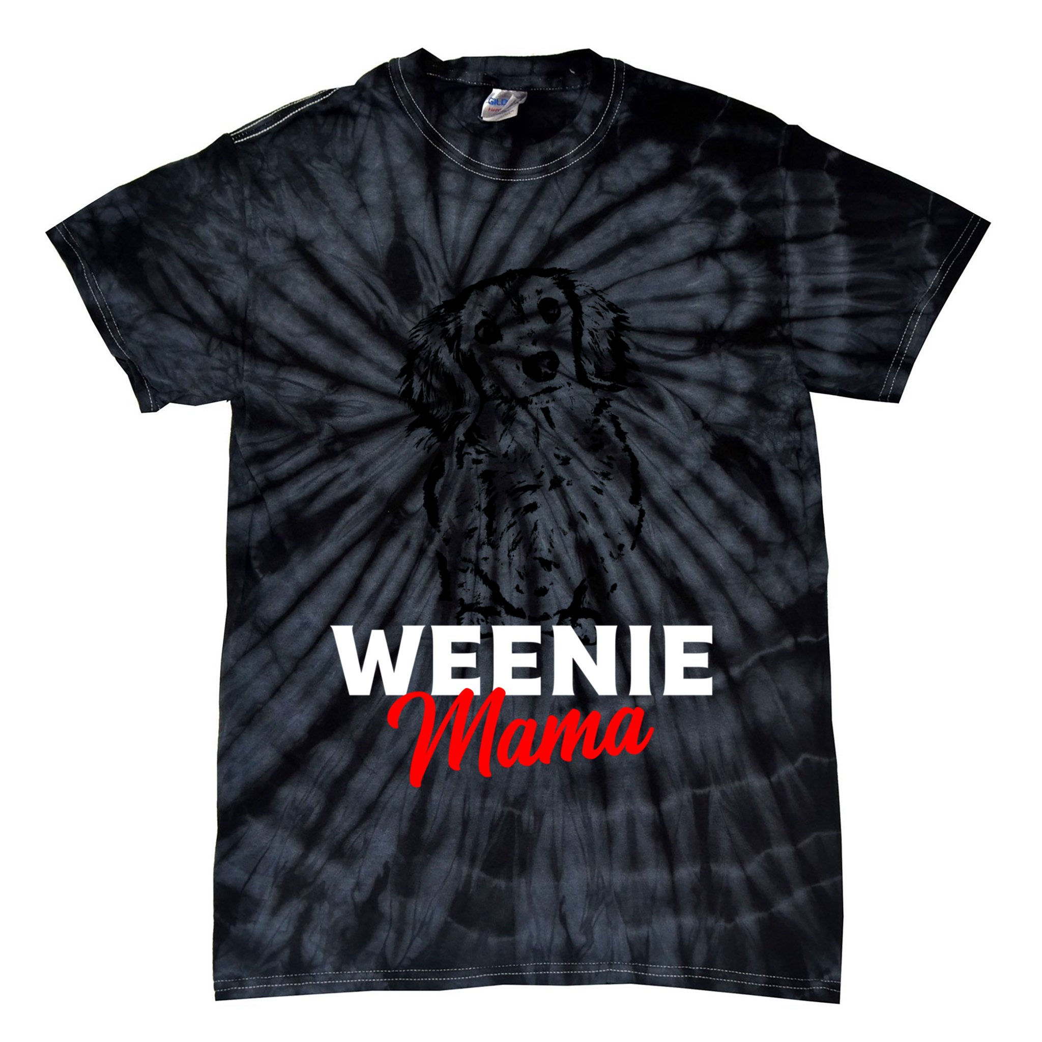 Funny Dachshund Mama Lover Weiner Dog Gift Tie-Dye T-Shirt