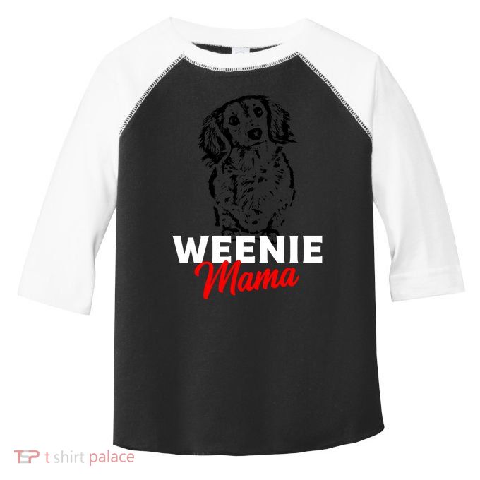 Funny Dachshund Mama Lover Weiner Dog Gift Toddler Fine Jersey T-Shirt