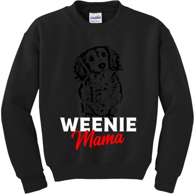 Funny Dachshund Mama Lover Weiner Dog Gift Kids Sweatshirt