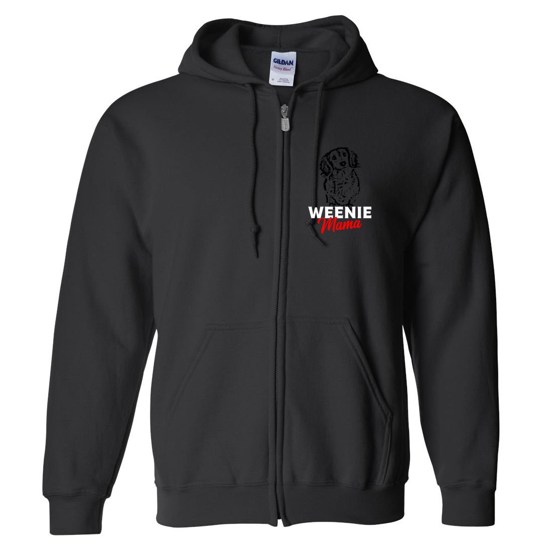 Funny Dachshund Mama Lover Weiner Dog Gift Full Zip Hoodie