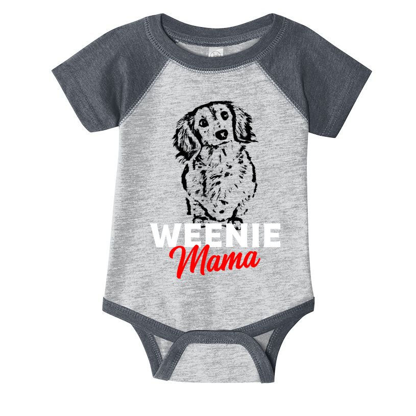 Funny Dachshund Mama Lover Weiner Dog Gift Infant Baby Jersey Bodysuit