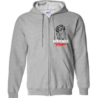 Funny Dachshund Mama Lover Weiner Dog Gift Full Zip Hoodie