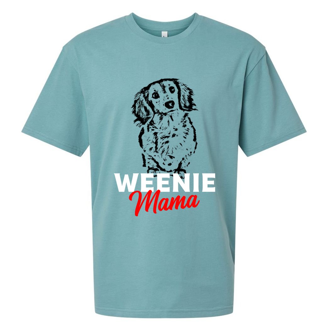 Funny Dachshund Mama Lover Weiner Dog Gift Sueded Cloud Jersey T-Shirt