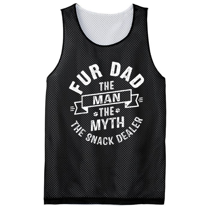 Fur Dad Man Myth Snack Dealer Funny Paw Cat Dog FatherS Day Mesh Reversible Basketball Jersey Tank