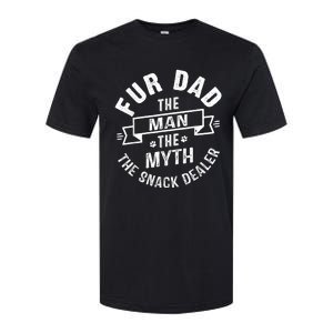 Fur Dad Man Myth Snack Dealer Funny Paw Cat Dog FatherS Day Softstyle CVC T-Shirt