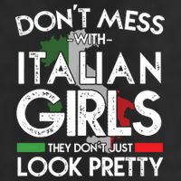 Funny Dont Mess With Italian Girls Italy Flag Pride Roots 7 Panel Mesh Trucker Snapback Hat