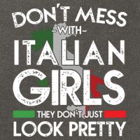 Funny Dont Mess With Italian Girls Italy Flag Pride Roots Cotton Canvas Backpack