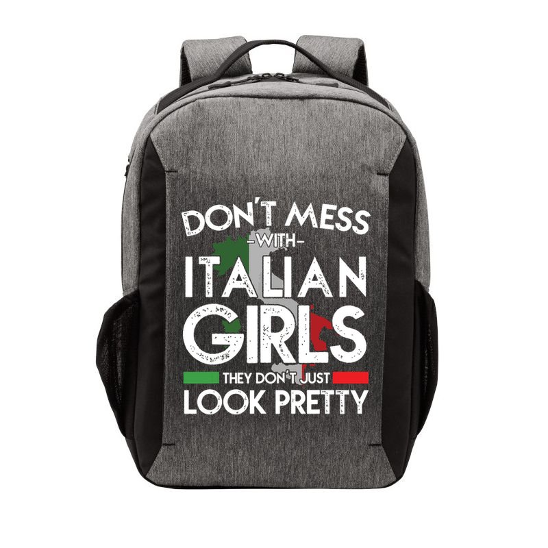 Funny Dont Mess With Italian Girls Italy Flag Pride Roots Vector Backpack