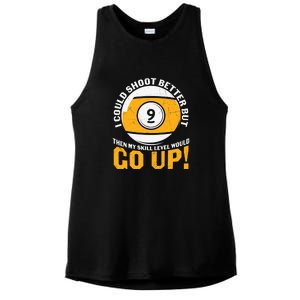 Father's Day My Skill Level Would Go Up Billiards Dad Gift For Dad Ladies PosiCharge Tri-Blend Wicking Tank