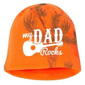 Fathers Day My Dad Rocks Music Lover Dad Meaningful Gift Kati - Camo Knit Beanie