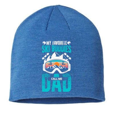 Father’S Day My Favorite Ski Buddies Call Me Dad Snow Skiing Cute Gift Sustainable Beanie