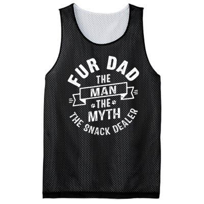 Fur Dad Man Myth Snack Dealer Funny Paw Cat Dog FatherS Day Mesh Reversible Basketball Jersey Tank