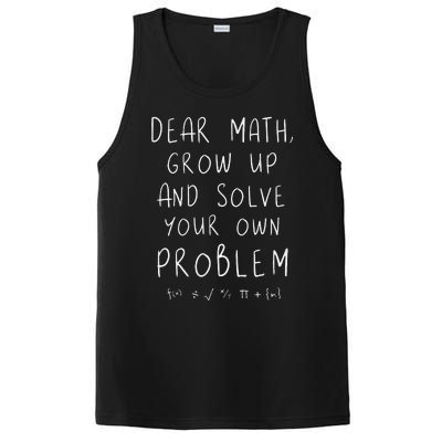 Funny dear math grow up and solve your own problems teacher PosiCharge Competitor Tank