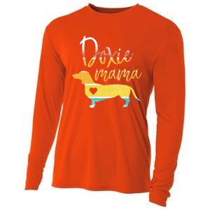 Funny Doxie Mama Dachshund Lovers Gift Cooling Performance Long Sleeve Crew