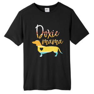 Funny Doxie Mama Dachshund Lovers Gift Tall Fusion ChromaSoft Performance T-Shirt