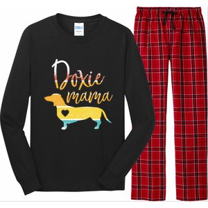 Funny Doxie Mama Dachshund Lovers Gift Long Sleeve Pajama Set