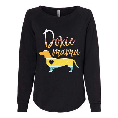 Funny Doxie Mama Dachshund Lovers Gift Womens California Wash Sweatshirt