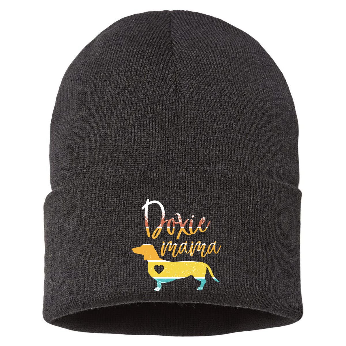 Funny Doxie Mama Dachshund Lovers Gift Sustainable Knit Beanie